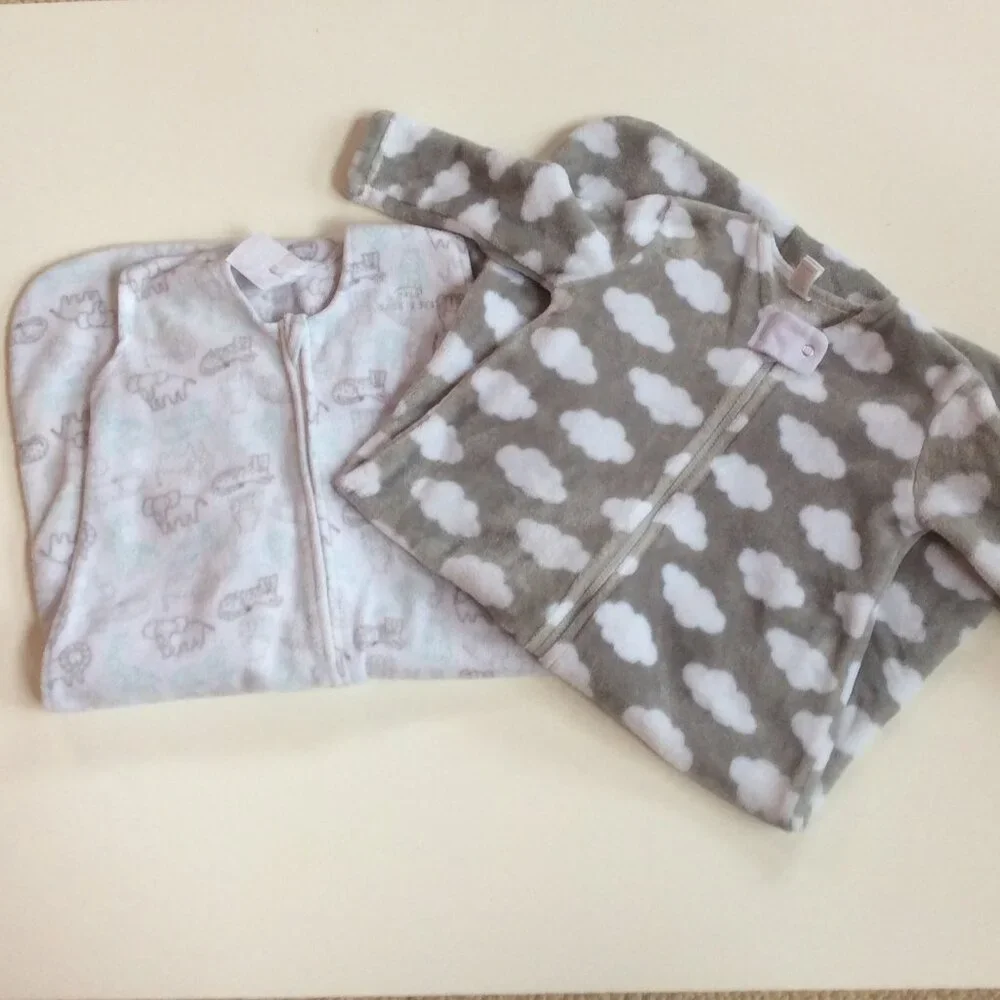 Sleep Sack Bundle Halo Medium Sleeveless Animal Action Hudson Clouds Large